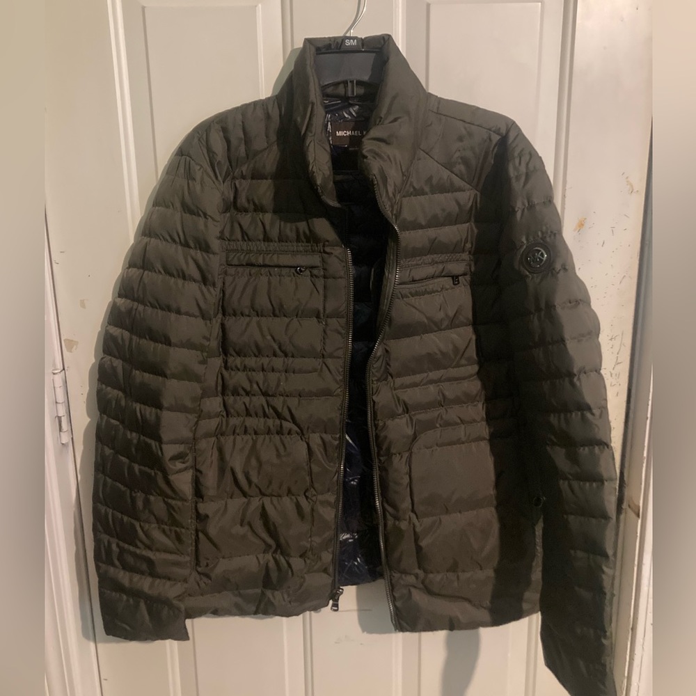 Mens Micheal Kors zip up puffer jacket
